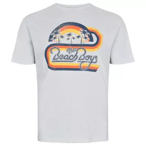 T-shirt Beach Boys bleu clair imprimé rétro-7XL