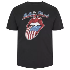 North56°4 T-shirt manche courte Rolling Stones noir 2XL à 8XL-7XL