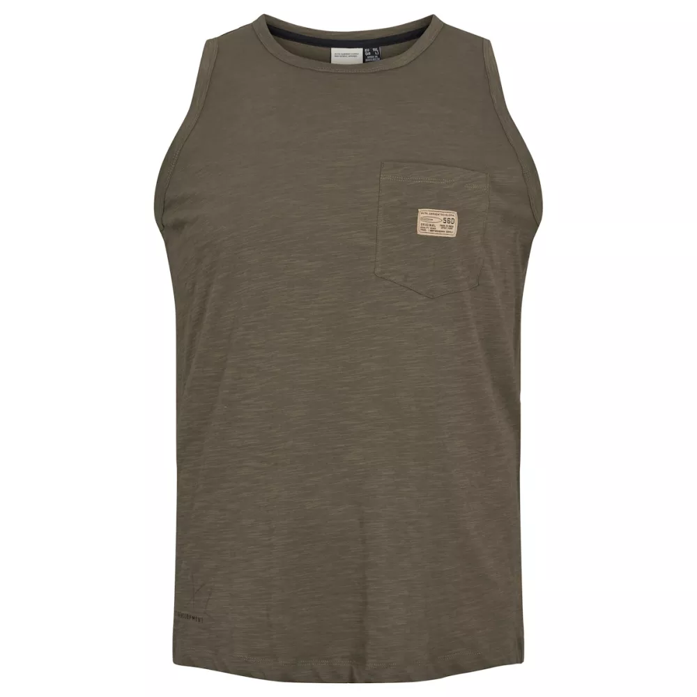 Débardeur bleu gris vert olive avec poche -6XL
