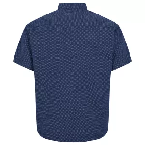 Chemise imprimée bleu marine chic-3XL