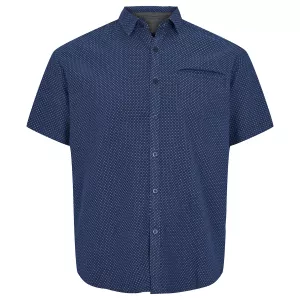 Chemise imprimée bleu marine chic