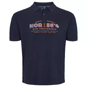 Polo piqué High Performance bleu marine-7XL