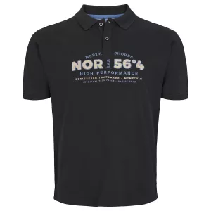North 56.4 Polo  noir de 2XL à 10XL - Hight Performance