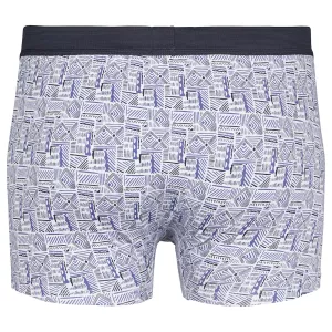 Boxer Stretch blanc imprimé  bleu 2XL à 6XL-2XL