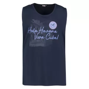T-shirt tanktop Hola Havana bleu marine
