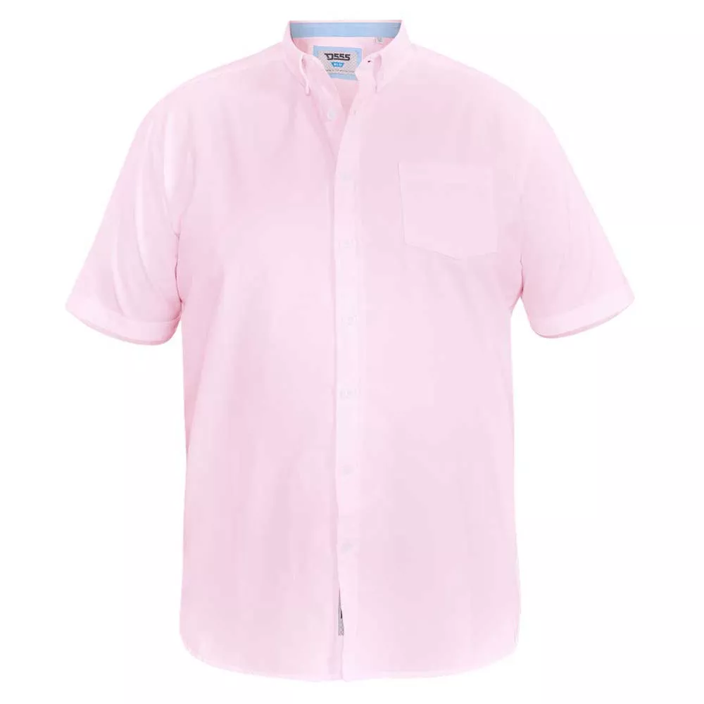 Chemise Rose oxford manche courte de 2XL à 8XL-3XL
