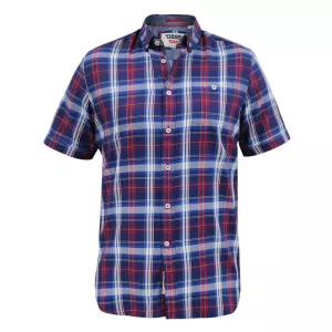 Chemise carreaux rouge bleu manche courte de 3XL à 6XL