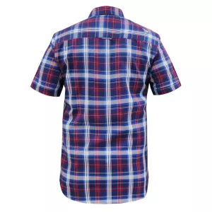 Chemise D555 à carreaux rouge bleu-4XL