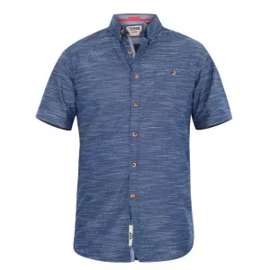 Chemise D555 col boutonné Mélange de bleu marine-4XL