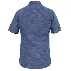 Chemise D555 col boutonné Mélange de bleu marine-4XL