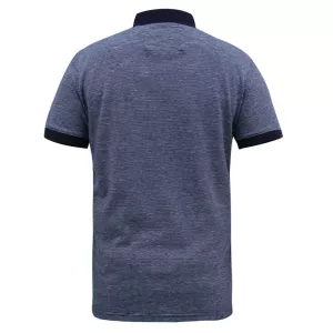 Polo contrasté poche poitrine Mélange de bleu marine-4XL