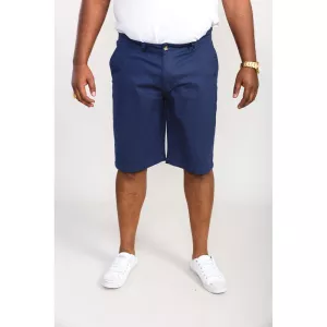 Short chino stretch imprimé marine petit motif-P48