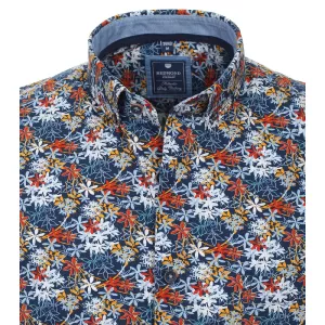 Chemise Redmond marine motif floral-4XL