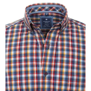 Chemise Redmond à careaux jaune orange bleu-2XL