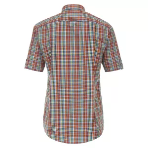 Chemisette à petits carreaux turquoise, orange, rouge, jaune-2XL