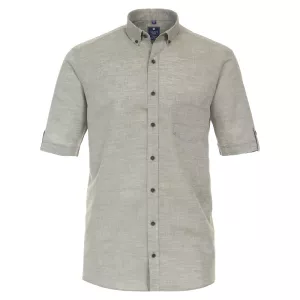 Chemise lin cotton manche courte vert de 2XL à 6XL