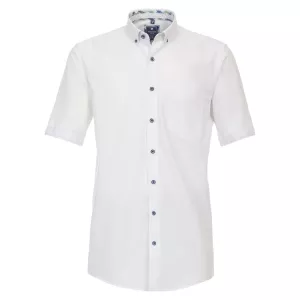 Chemise Redmond blanche unie manches courtes -5XL