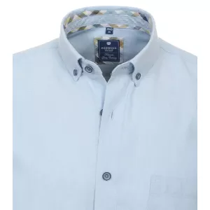 Chemise Redmond bleu clair unie manches courtes -6XL