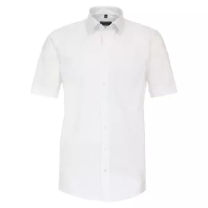 Chemise Popeline manche courte blanche de 2XL à 6XL-2XL