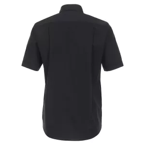 Chemise Popeline manche courte noire de 2XL à 6XL-6XL