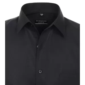 Chemise Popeline manche courte noire de 2XL à 6XL-2XL