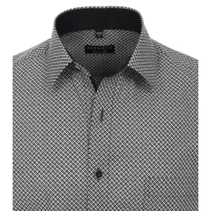 Chemise business manche longue Motif gris et noir de 2XL à 6XL-4XL