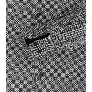 Chemise business manche longue Motif gris et noir de 2XL à 6XL-4XL