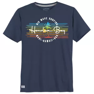 T-shirt Honolua Bay bleu marine imprimé surf coloré