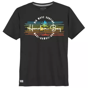T-shirt Honolua Bay noir imprimé surf coloré