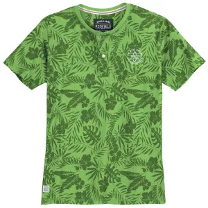 T-shirt vert floral col Serafino estival