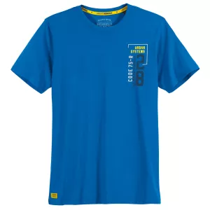 T-shirt bleu royal Urban Systems imprimé devant