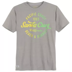 T-shirt manche courte gris clair de 3XL à 10XL Santa Cruz