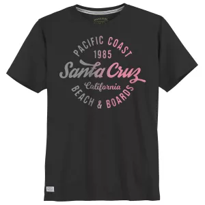 T-shirt manche courte noir de 3XL à 10XL Santa Cruz