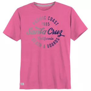 T-shirt manche courte rose de 3XL à 10XL Santa Cruz