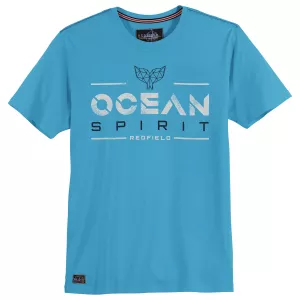T-shirt manche courte bleu azur de 3XL à 10XL Ocean Spirit