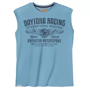 Débardeur Daytona Racing Bleu Ciel look vintage