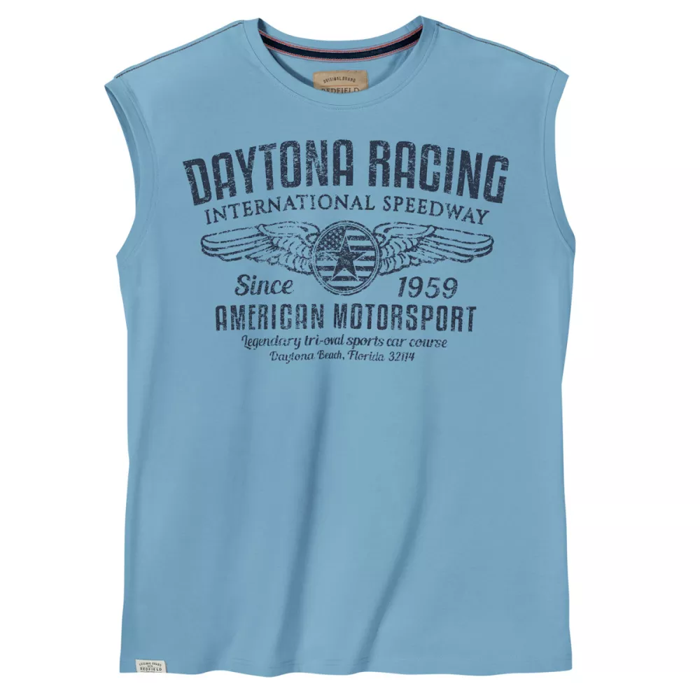 Débardeur Daytona Racing Bleu Ciel look vintage-8XL