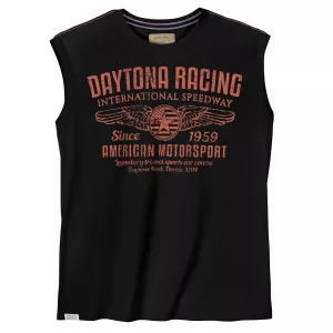 Débardeur Daytona Racing noir look vintage