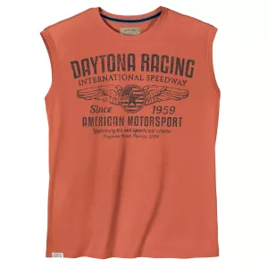 Débardeur Daytona Racing orange foncé look vintage