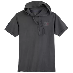 T-shirt manche courte avec capuche noir délavé de 3XL à 8XL 