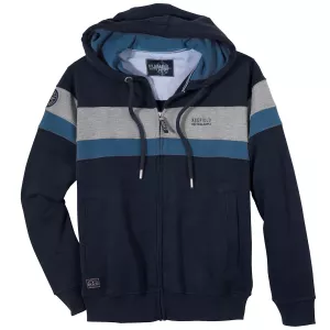 Sweat zippé à capuche Redfield bleu nuit-7XL