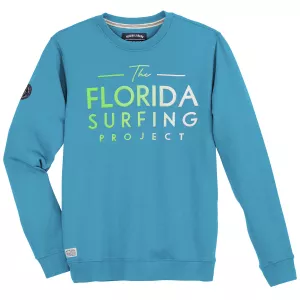 Sweat bleu azur de 3XL à 10XL Florida Surfing