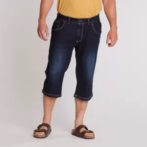 North56°4 jeans mode capri bleu foncé délavé de 2XL à 7XL-6XL