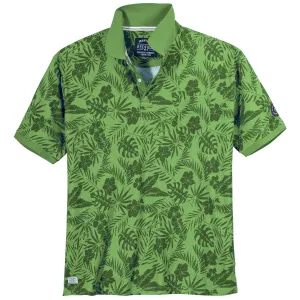 Polo piqué vert Motif Floral de 3XL à 10XL -4XL