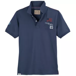 Polo jersey bleu denim de 3XL à 10XL Vintage Denim