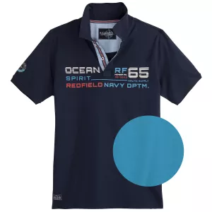 Polo piqué bleu azur de 3XL à 10XL Ocean Spirit RF65