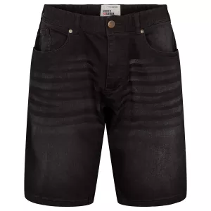 Short jeans stretch noir délavé grande taille 40US - 62US
