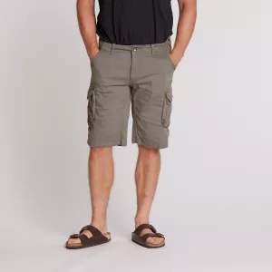 Bermuda cargo mélange de vert olive poches multiples-P46