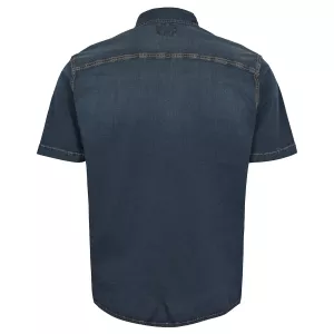 Chemise jeans manches courtes bleu délavé de 2XL à 8XL-4XL