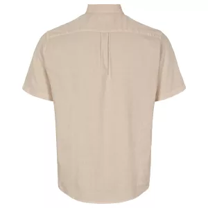 Chemise lin manches courtes Beige clair de 2XL à 8XL-2XL
